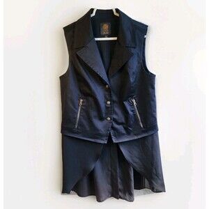 Disney Alice Through The Looking Glass Colleen Atwood Vest Black Flair Hem - M